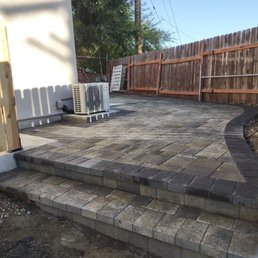 Almost 1000 sq ft pavers.