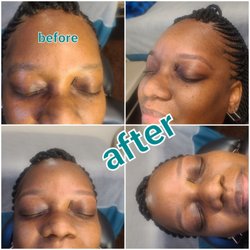 RAB Eyebrows Threading - Eyebrow before and after threading