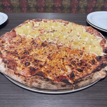 Mangini’s Pizzeria - Half Cheese and pineapple pizza - Pizza Near Me - Imperial Beach, California Mangini’s Pizzeria - Half Cheese and pineapple pizza - Pizza Near Me - Imperial Beach, California