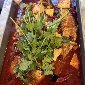 Hot Space - Stripe bass with tofu pudding - Szechuan Near Me - Brooklyn, New York