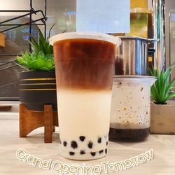 Fortune Tea - Black Coffee Latte w Boba