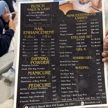 Busch Nails - Pedicure menu - Nail Salons Near Me - Tampa, Florida Busch Nails - Pedicure menu - Nail Salons Near Me - Tampa, Florida