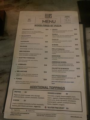 Menu photo 4 Ella's Wood Fired Pizza Washington, DC, DC Menu photo 4 Ella's Wood Fired Pizza Washington, DC, DC