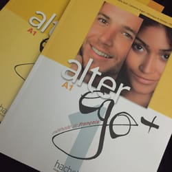 Alliance Francaise - The workbook and text book all in French.