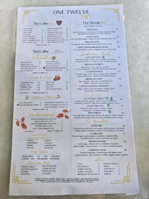 Menu photo 5 One Twelve Caffe Downey, CA Menu photo 5 One Twelve Caffe Downey, CA