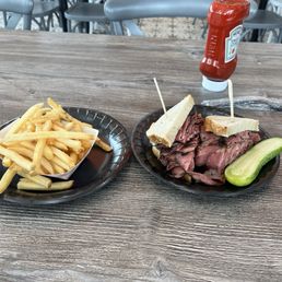 Hot pastrami on rye, fries, add LG fountain drink =$28! Hot pastrami on rye, fries, add LG fountain drink =$28!