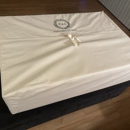 Box that dress is preserved in. Very sturdy material.