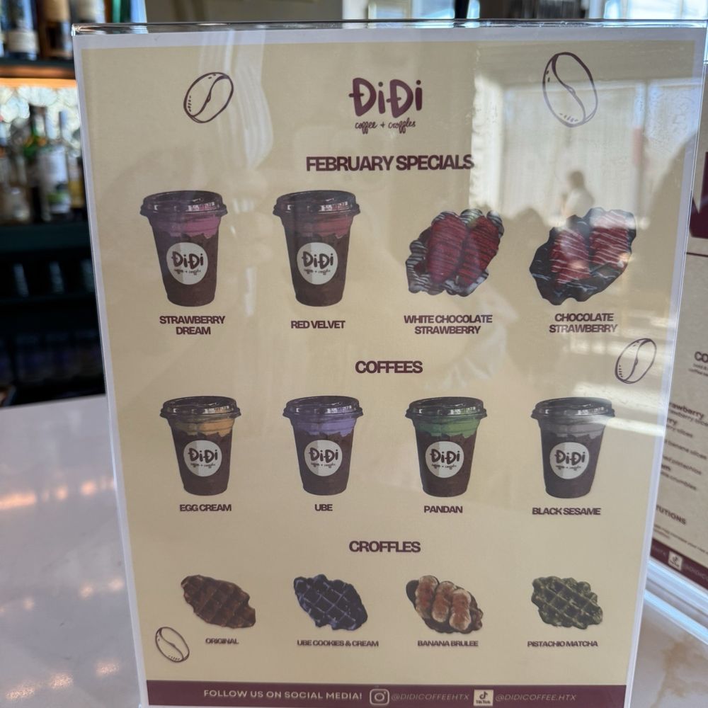 Di Di Coffee - Menu - Cafes Near Me - Houston, Texas Di Di Coffee - Menu - Cafes Near Me - Houston, Texas