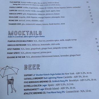 Flex Mussels - Happy hour drink menu - Seafood Near Me - New York, New York