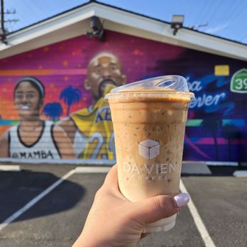 Da Vien Coffee - Banana Latte snapshot at a mural nearby the coffee shop! - Coffee & Tea Near Me - Stanton, California Da Vien Coffee - Banana Latte snapshot at a mural nearby the coffee shop! - Coffee & Tea Near Me - Stanton, California