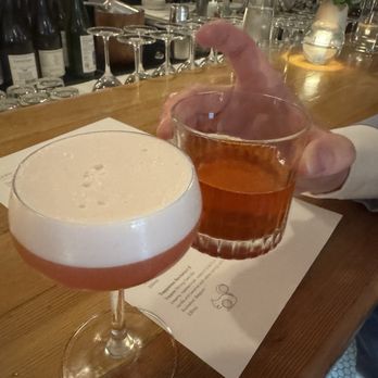 Burdock & Co - Cherry bomb cocktail and a Sazerac - Tapas/Small Plates Near Me - Vancouver, British Columbia