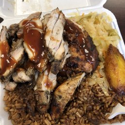 Half jerk chicken lunch $13