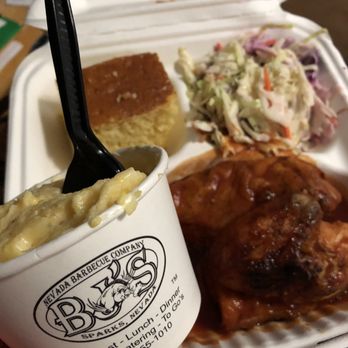 BJ's Nevada Barbecue - BBQ Chicken , Cheddar Grits , Coleslaw , Cornbread - Barbeque Near Me - Sparks, Nevada BJ's Nevada Barbecue - BBQ Chicken , Cheddar Grits , Coleslaw , Cornbread - Barbeque Near Me - Sparks, Nevada