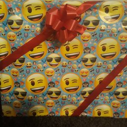 Just walked next door over to buy some cute paper & bow... Quick gift.