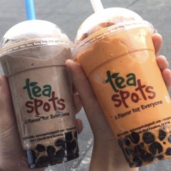 Tea Spots - thai tea smoothie & oreo cookie smoothie with boba - Shaved Ice Near Me - Pasadena, California
