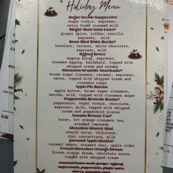 The Coffee Bar - Holiday 2024 menu