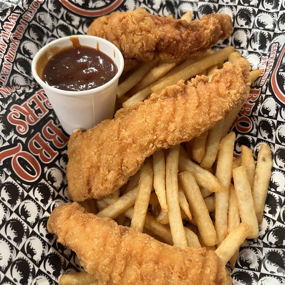 Chicken tenders and fries