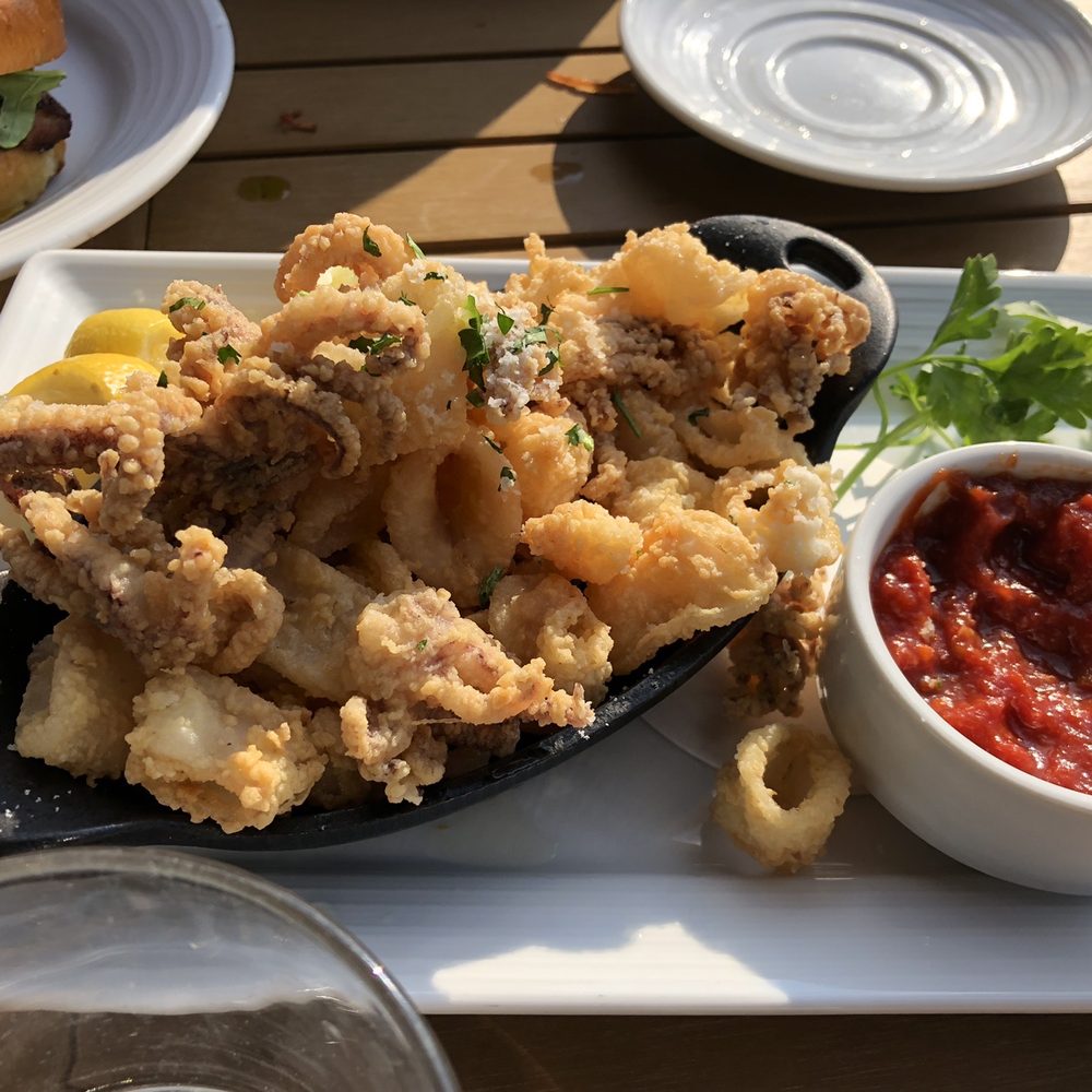 Pinstripes - Fried Calamari w/ marinara sauce - Bowling Near Me - Northbrook, Illinois Pinstripes - Fried Calamari w/ marinara sauce - Bowling Near Me - Northbrook, Illinois