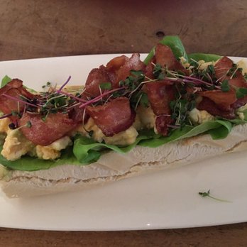 Greenhorn Cafe - 5/5 for their huge and delicious $12 Egg Salad Baguette plus $3 for bacon - Cafes Near Me - Vancouver, British Columbia