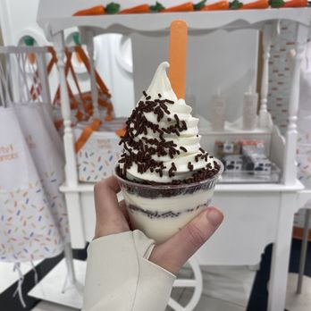 Forty Carrots - Plain frozen yogurt with chocolate sprinkles - Juice Bars & Smoothies Near Me - Orlando, Florida Forty Carrots - Plain frozen yogurt with chocolate sprinkles - Juice Bars & Smoothies Near Me - Orlando, Florida