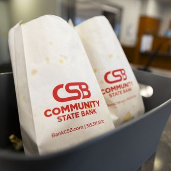 Community State Bank - CSB branded popcorn bags from the SE 14th lobby - Banks & Credit Unions Near Me - Des Moines, Iowa Community State Bank - CSB branded popcorn bags from the SE 14th lobby - Banks & Credit Unions Near Me - Des Moines, Iowa