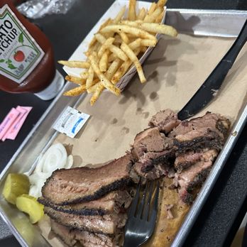 Oklahoma Smoke - Had the one meat plate. Meat was very tender and the side of fries had excellent seasoning. - Barbeque Near Me - Moore, Oklahoma Oklahoma Smoke - Had the one meat plate. Meat was very tender and the side of fries had excellent seasoning. - Barbeque Near Me - Moore, Oklahoma
