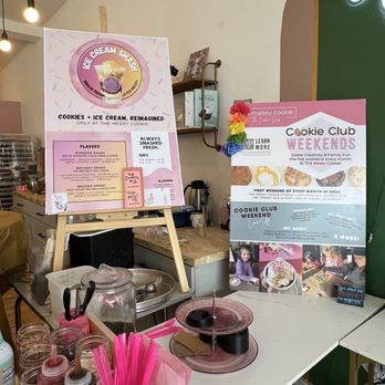The Messy Cookie - Signage (Ice Cream Smash & Cookie Club Weekends) - Bakeries Near Me - Portland, Maine The Messy Cookie - Signage (Ice Cream Smash & Cookie Club Weekends) - Bakeries Near Me - Portland, Maine