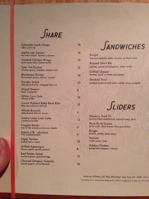 Menu photo 6 American Whiskey New York, NY Menu photo 6 American Whiskey New York, NY