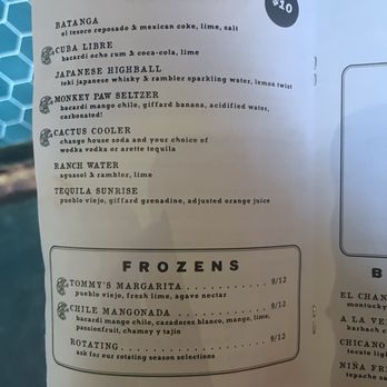 Monkey's Tail - Menu - Cocktail Bars Near Me - Houston, Texas Monkey's Tail - Menu - Cocktail Bars Near Me - Houston, Texas