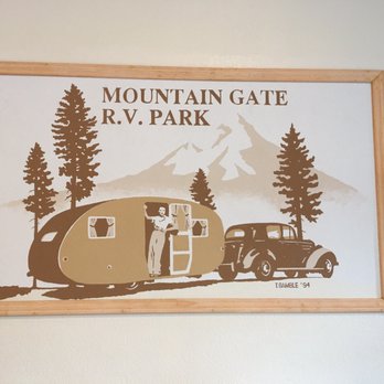 Mountain Gate RV Park & Cabins - Sign inside the building - Campgrounds Near Me - Redding, California Mountain Gate RV Park & Cabins - Sign inside the building - Campgrounds Near Me - Redding, California