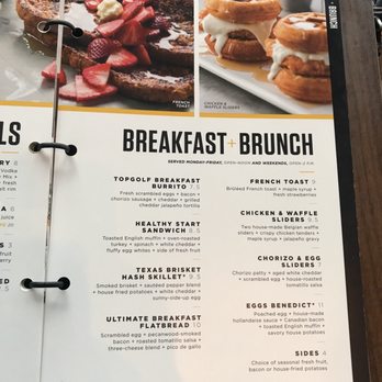 Topgolf - Brunch food menu - Golf Near Me - Fishers, Indiana