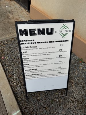 Menu photo 6 Little Sparrow Honolulu, HI
