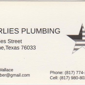 Charlies Plumbing - Logo for Charlies Plumbing - Plumbing Near Me - Cleburne, Texas Charlies Plumbing - Logo for Charlies Plumbing - Plumbing Near Me - Cleburne, Texas