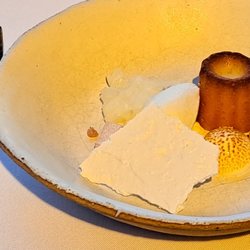 Neolokal - Rose sherbet, coconut meringue, canelé. 2024 04 26. M1.