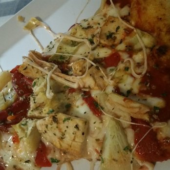 DeFazio's - Artichoke chicken slice with good quality cheese - Pizza Near Me - Troy, New York DeFazio's - Artichoke chicken slice with good quality cheese - Pizza Near Me - Troy, New York