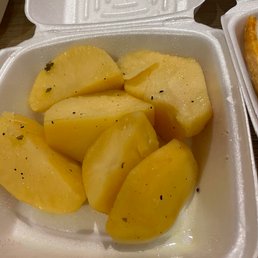 Undercooked Greek potatoes Undercooked Greek potatoes