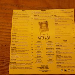 Happy Italy - English menu