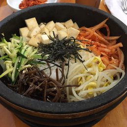 Dolsot Bibimbab with tofu instead of meat
