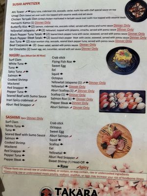 Menu photo 2 Takara North Richland Hills, TX Menu photo 2 Takara North Richland Hills, TX