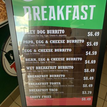 Dos Tacos - Breakfast Menu - Tacos Near Me - Bakersfield, California