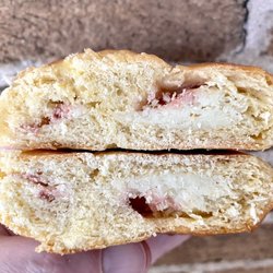 Strawberry and cheese danish cross section