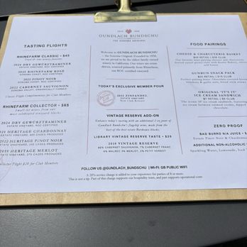 Gundlach Bundschu - The menu - Wineries Near Me - Sonoma, California Gundlach Bundschu - The menu - Wineries Near Me - Sonoma, California