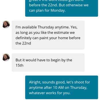 Smooth Finish Contracting - I was flexible and allowed Clark to choose the time that worked for him - Painters Near Me - Hallieford, Virginia Smooth Finish Contracting - I was flexible and allowed Clark to choose the time that worked for him - Painters Near Me - Hallieford, Virginia