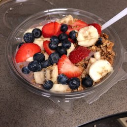 a bowl of fruit and granola a bowl of fruit and granola