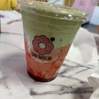 Oh Mochi - Strawberry matcha green tea with oat milk - Desserts Near Me - Raleigh, North Carolina Oh Mochi - Strawberry matcha green tea with oat milk - Desserts Near Me - Raleigh, North Carolina