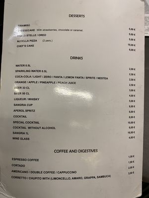 Menu photo 1 Reina Margherita Barcelona, B Menu photo 1 Reina Margherita Barcelona, B
