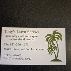 Tony's lawn service