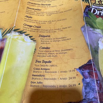 Las Palmas 3 - Drink menu - Mexican Near Me - Virginia Beach, Virginia Las Palmas 3 - Drink menu - Mexican Near Me - Virginia Beach, Virginia