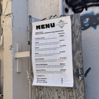 Little Sparrow - Menu - German Near Me - Honolulu, Hawaii