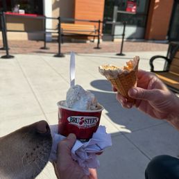 Large cup of deliciousness and waffle cone $8